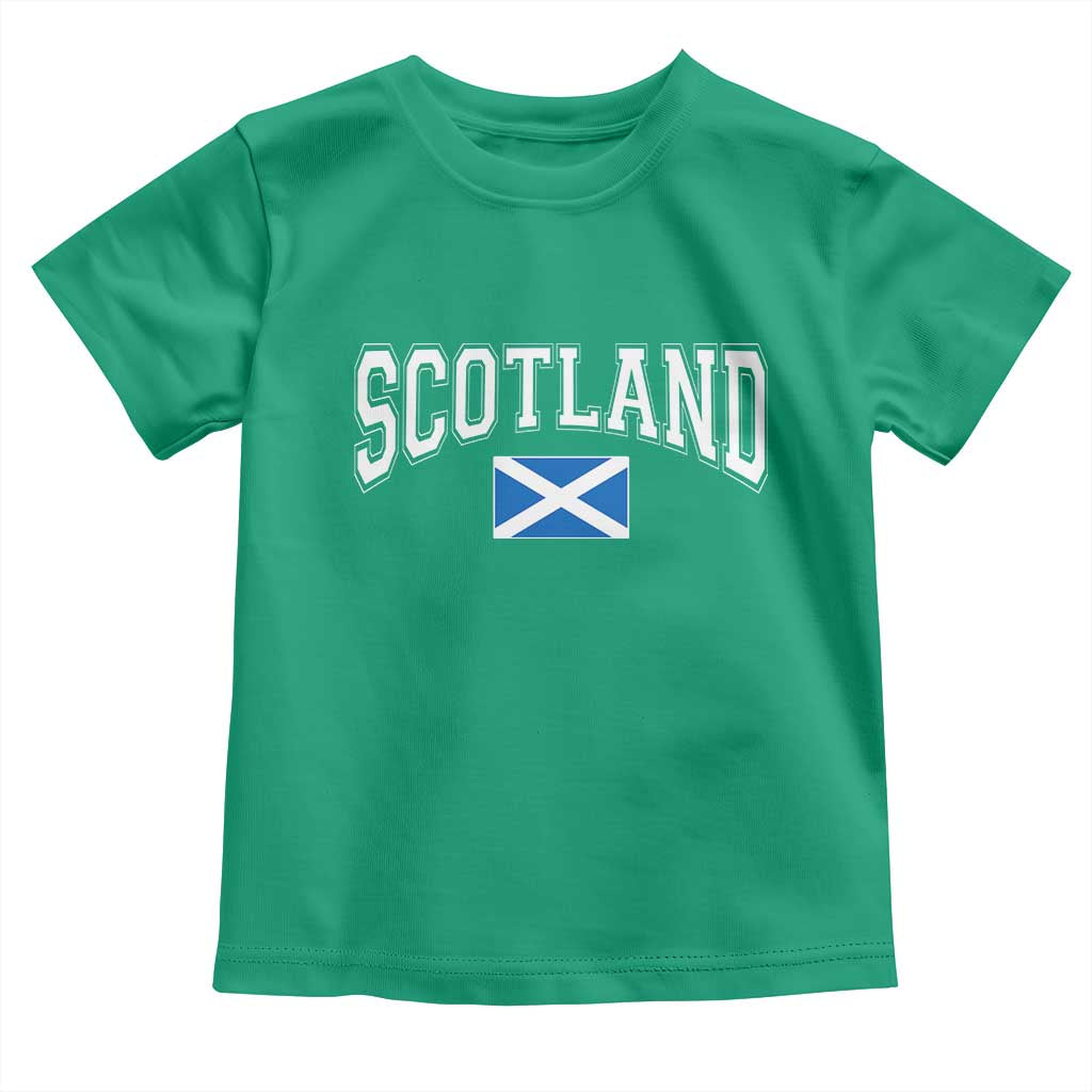 Scotland Toddler T Shirt Vintage Retro Varsity Sports Scottish Flag Graphic