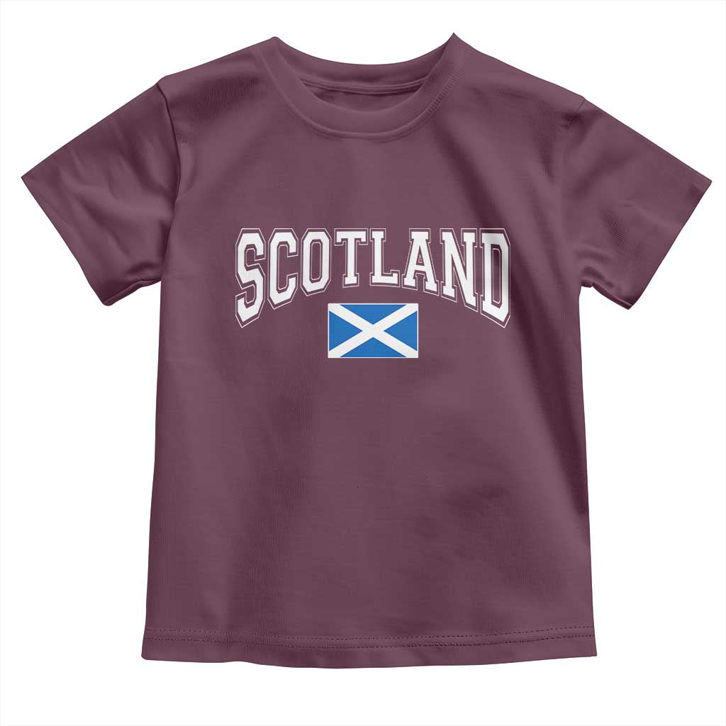 Scotland Toddler T Shirt Vintage Retro Varsity Sports Scottish Flag Graphic