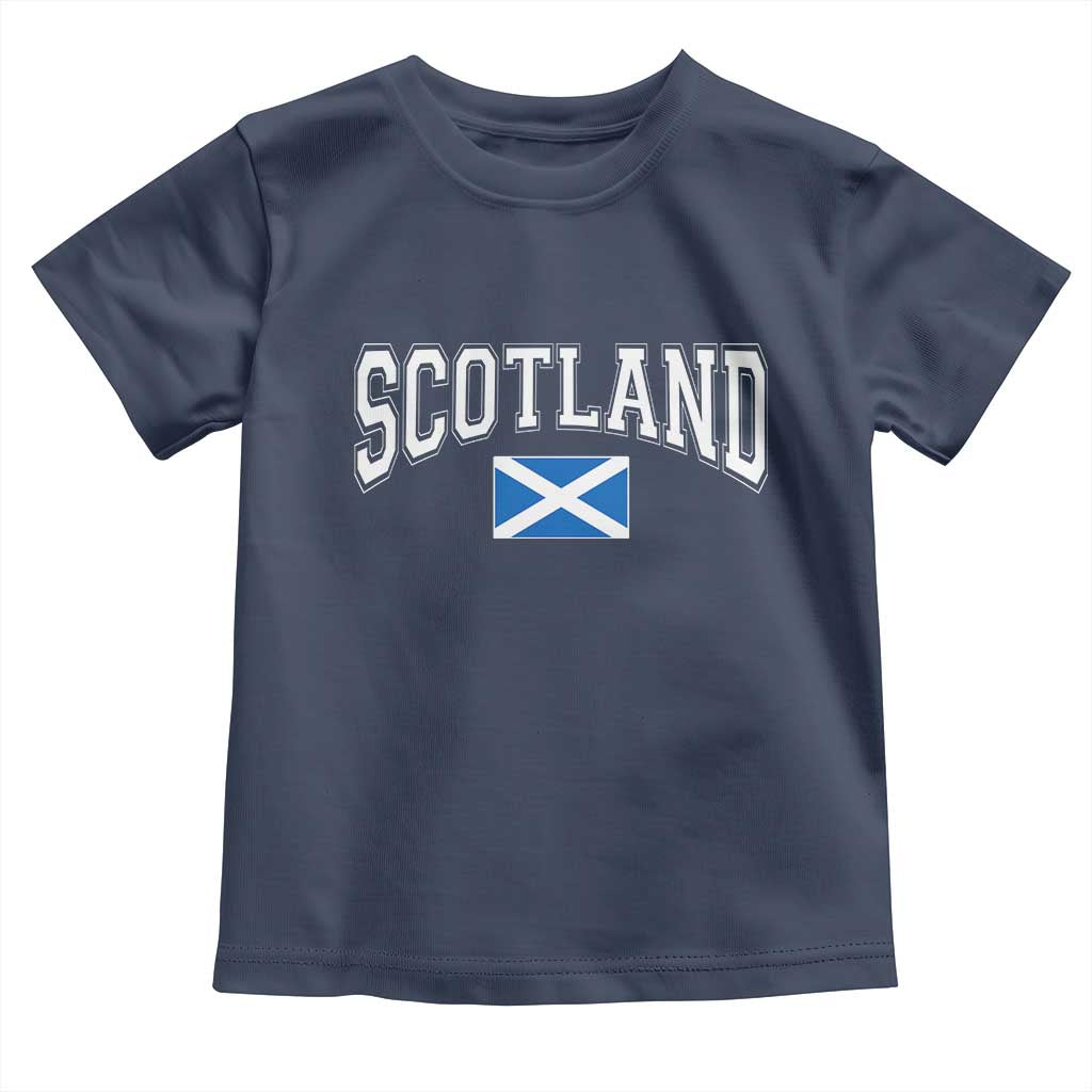 Scotland Toddler T Shirt Vintage Retro Varsity Sports Scottish Flag Graphic