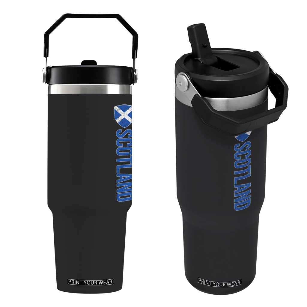 Scotland Flag Flip Straw Tumbler Vintage SCOT Scottish Independence Pride