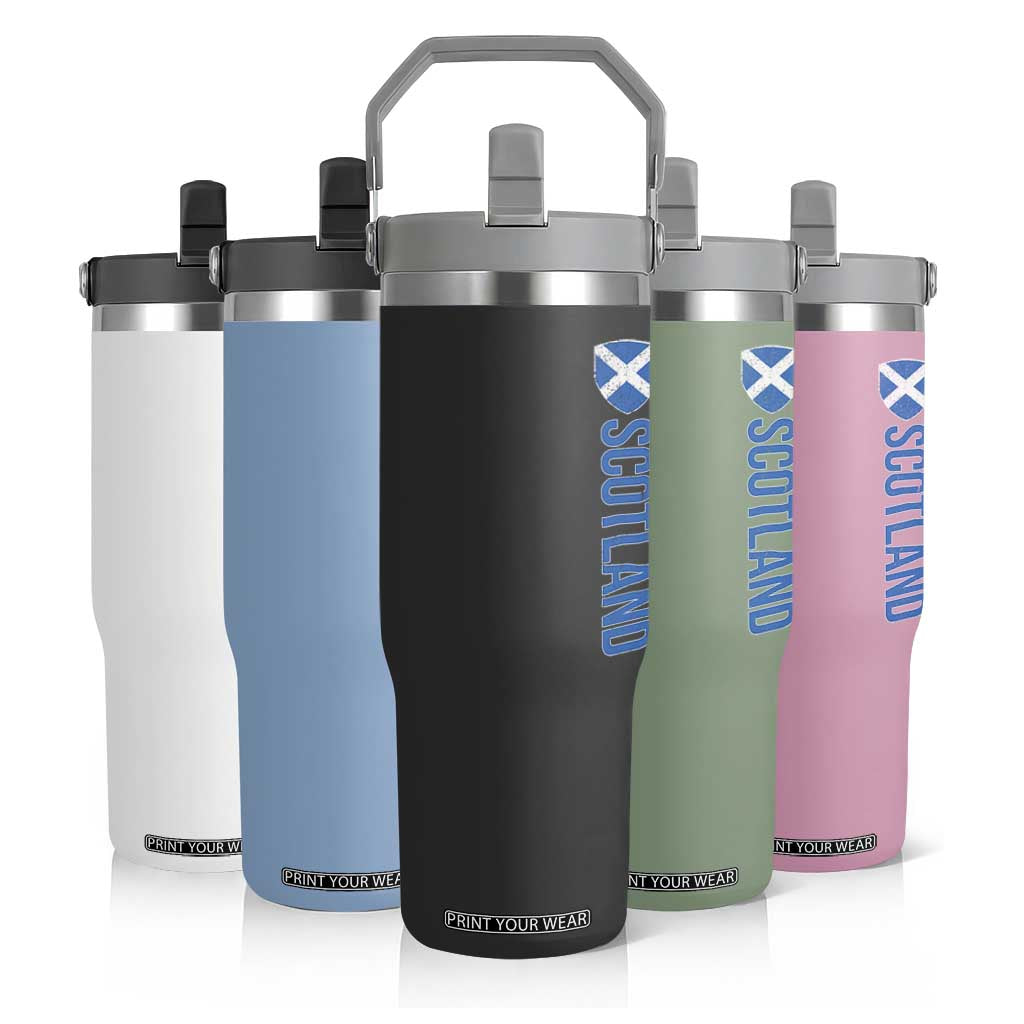 Scotland Flag Flip Straw Tumbler Vintage SCOT Scottish Independence Pride