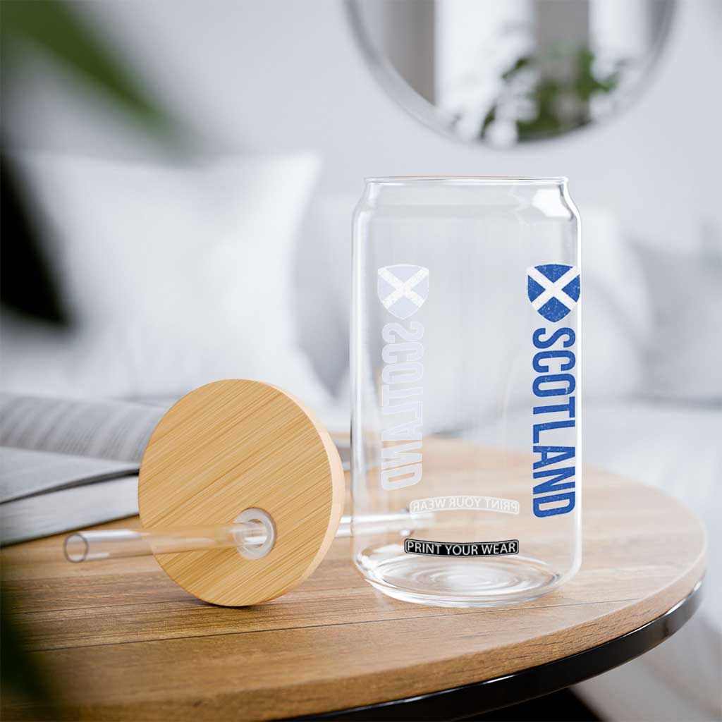 Scotland Flag Glass Can Vintage SCOT Scottish Independence Pride