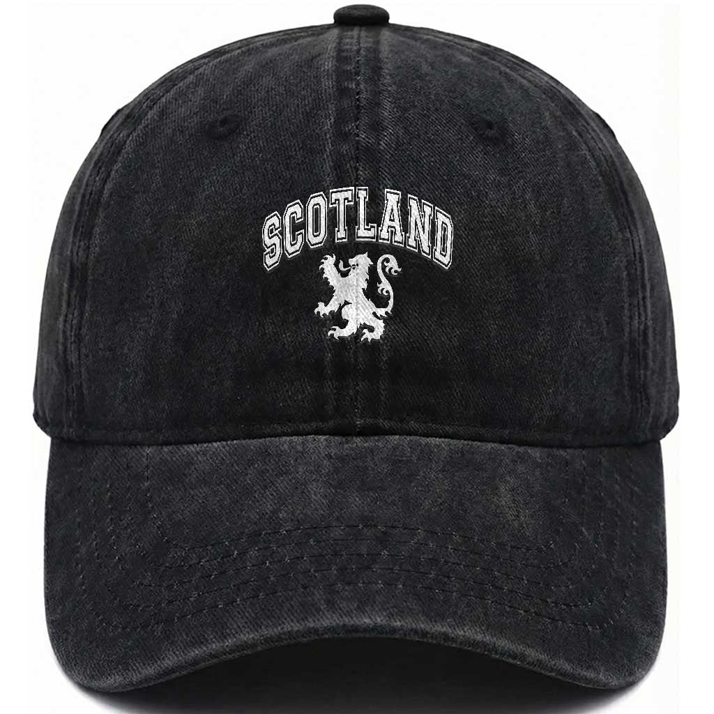 Vintage Scotland Lion Washed Cotton Baseball Cap SCOT Scottish Pride Gift