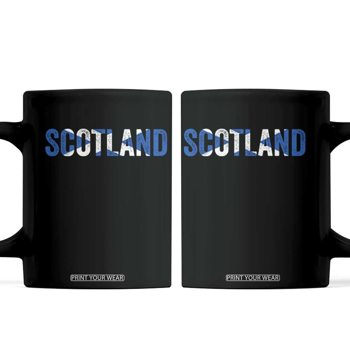 Vintage Scotland Coffee Mug Scottish Flag Retro Pride