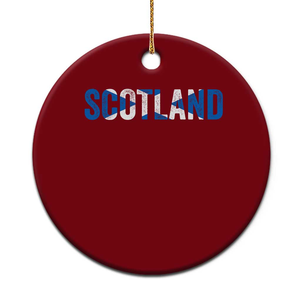 Vintage Scotland Ceramic Ornament Scottish Flag Retro Pride