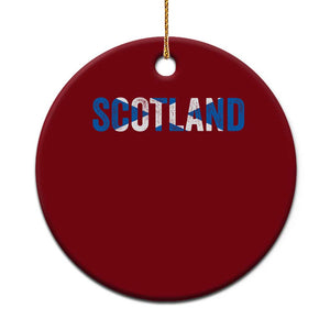 Vintage Scotland Ceramic Ornament Scottish Flag Retro Pride
