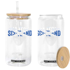 Vintage Scotland Glass Can Scottish Flag Retro Pride