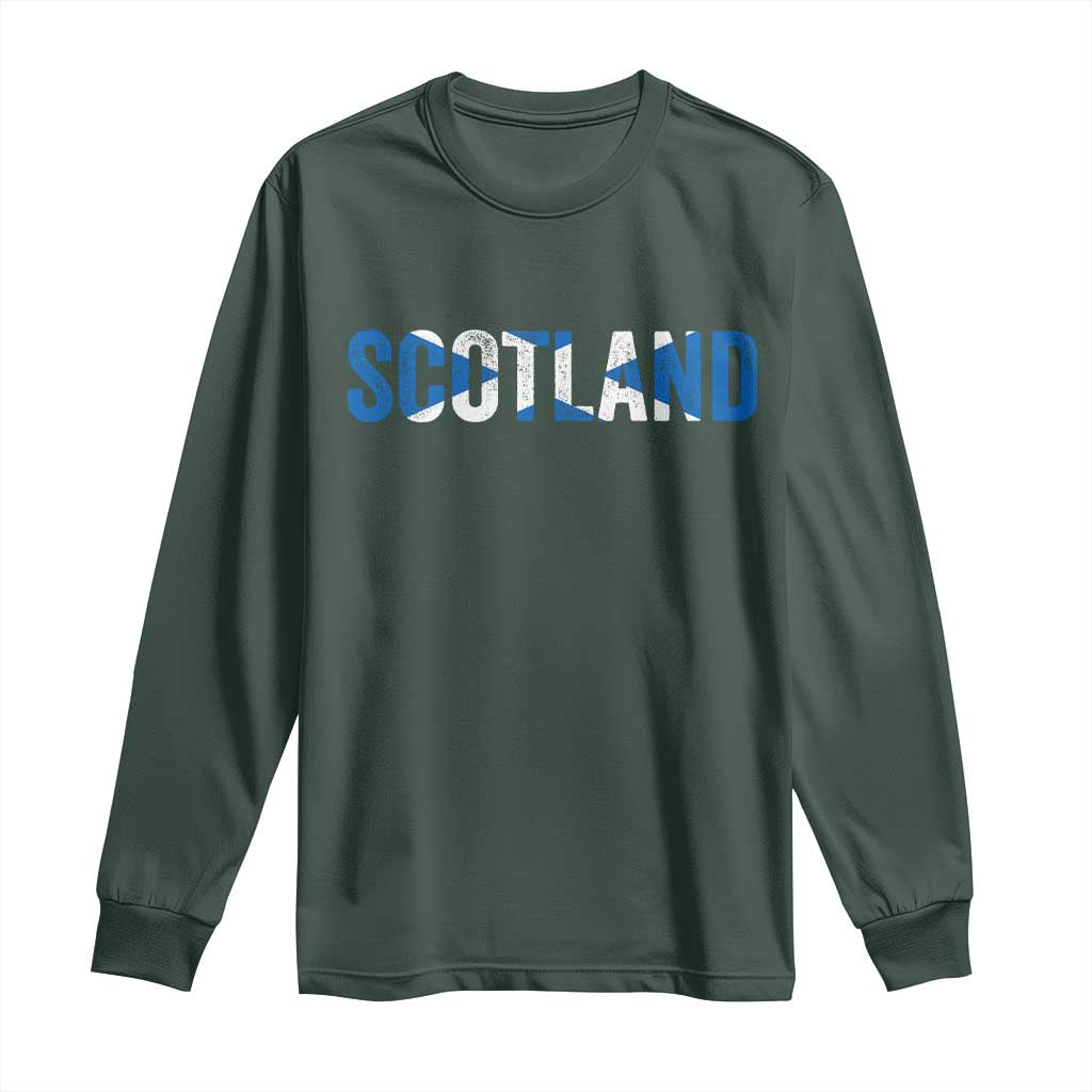 Vintage Scotland Long Sleeve Shirt Scottish Flag Retro Pride