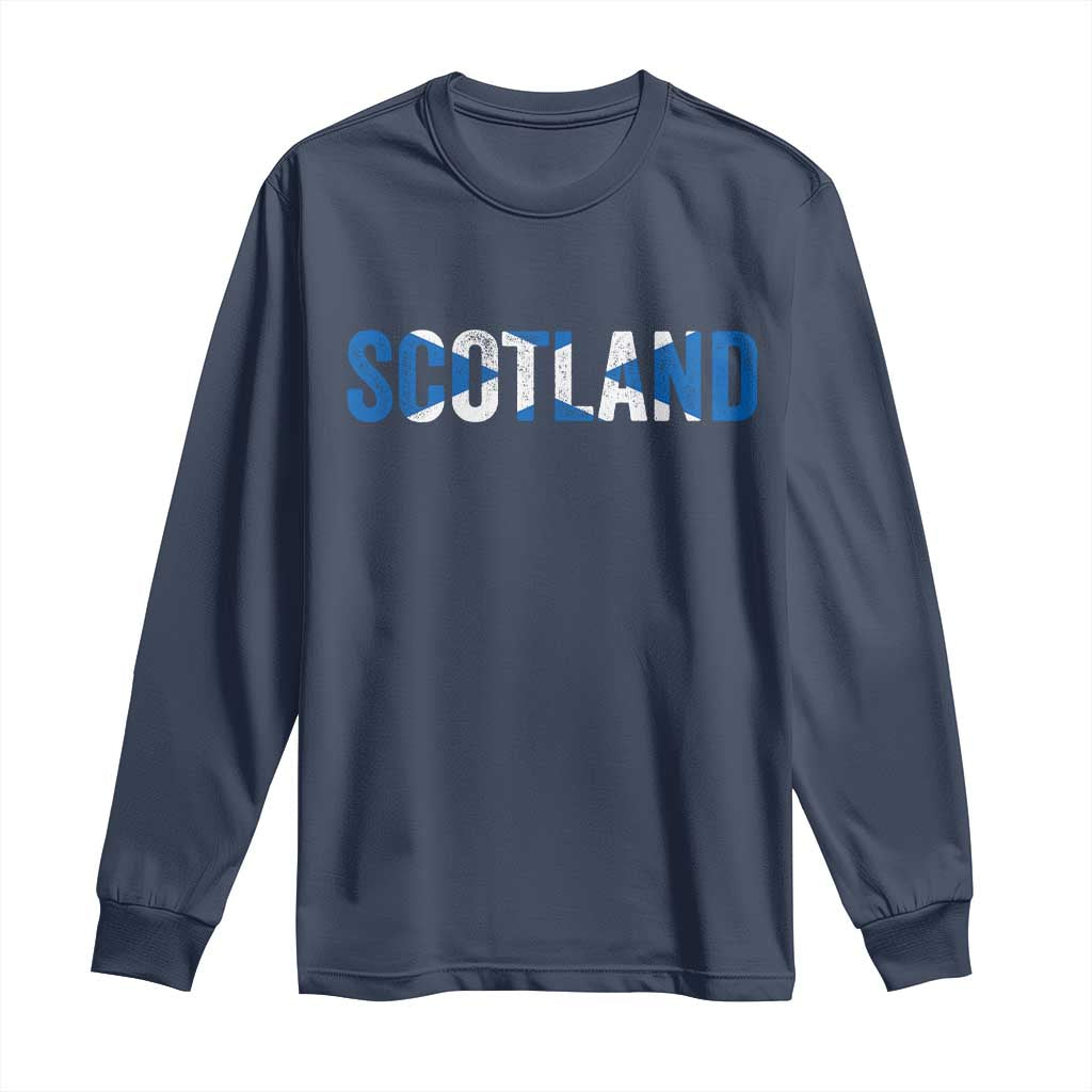 Vintage Scotland Long Sleeve Shirt Scottish Flag Retro Pride