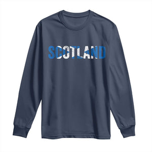 Vintage Scotland Long Sleeve Shirt Scottish Flag Retro Pride