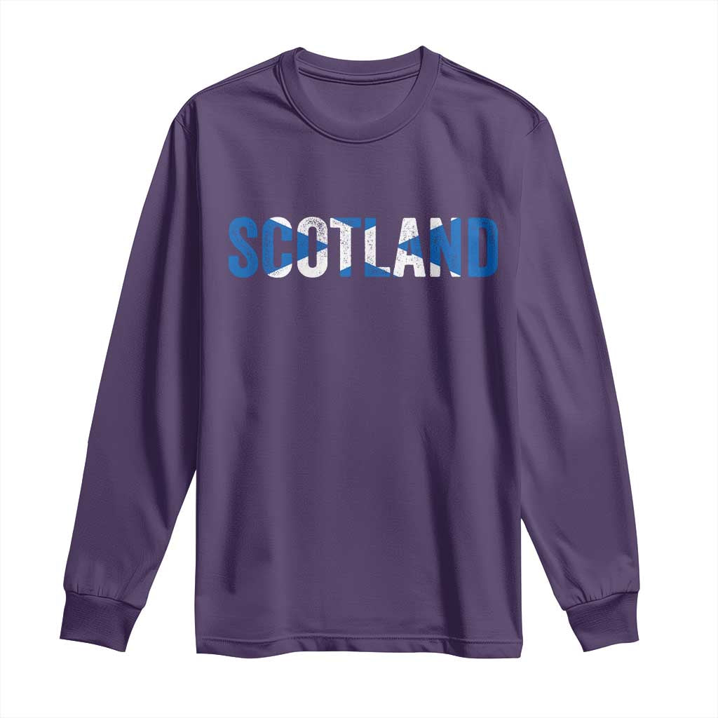 Vintage Scotland Long Sleeve Shirt Scottish Flag Retro Pride