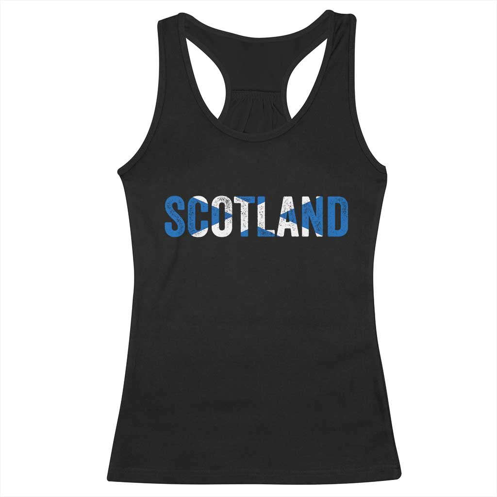 Vintage Scotland Racerback Tank Top Scottish Flag Retro Pride TS10 Black Print Your Wear