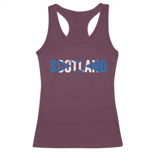 Vintage Scotland Racerback Tank Top Scottish Flag Retro Pride
