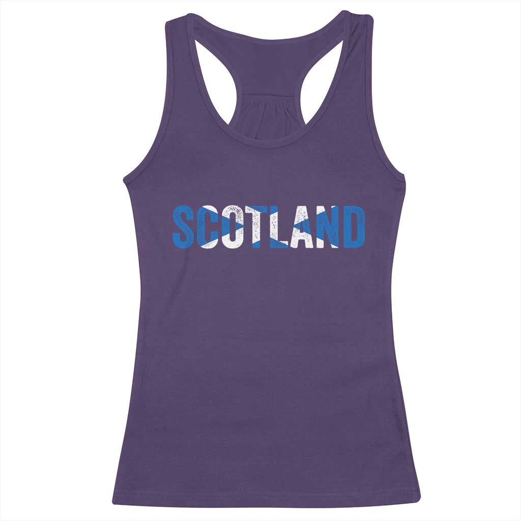 Vintage Scotland Racerback Tank Top Scottish Flag Retro Pride