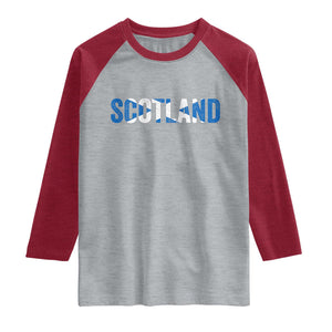 Vintage Scotland Raglan Shirt Scottish Flag Retro Pride
