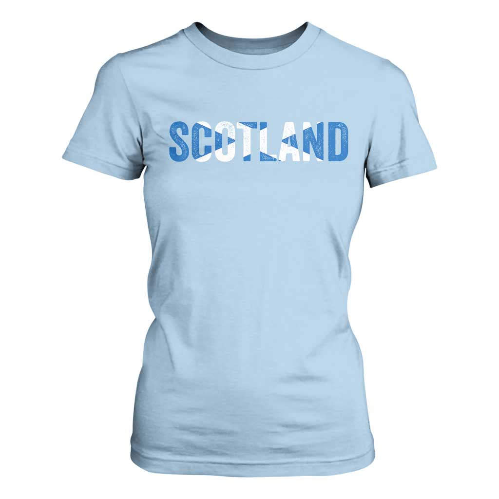 Vintage Scotland T Shirt For Women Scottish Flag Retro Pride