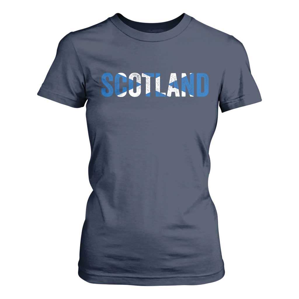 Vintage Scotland T Shirt For Women Scottish Flag Retro Pride