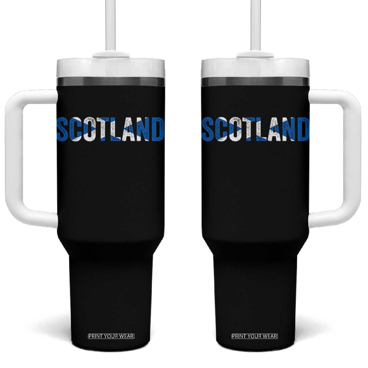 Vintage Scotland Tumbler With Handle Scottish Flag Retro Pride