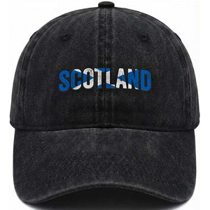 Vintage Scotland Washed Cotton Baseball Cap Scottish Flag Retro Pride