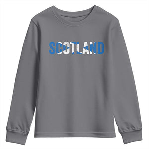 Vintage Scotland Youth Sweatshirt Scottish Flag Retro Pride