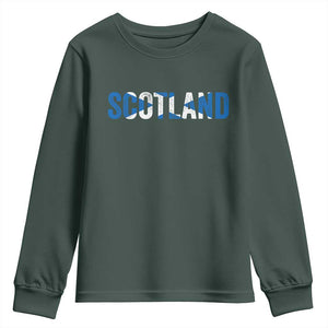Vintage Scotland Youth Sweatshirt Scottish Flag Retro Pride