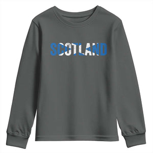 Vintage Scotland Youth Sweatshirt Scottish Flag Retro Pride