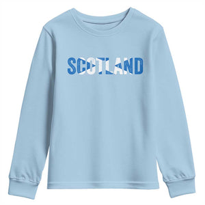 Vintage Scotland Youth Sweatshirt Scottish Flag Retro Pride