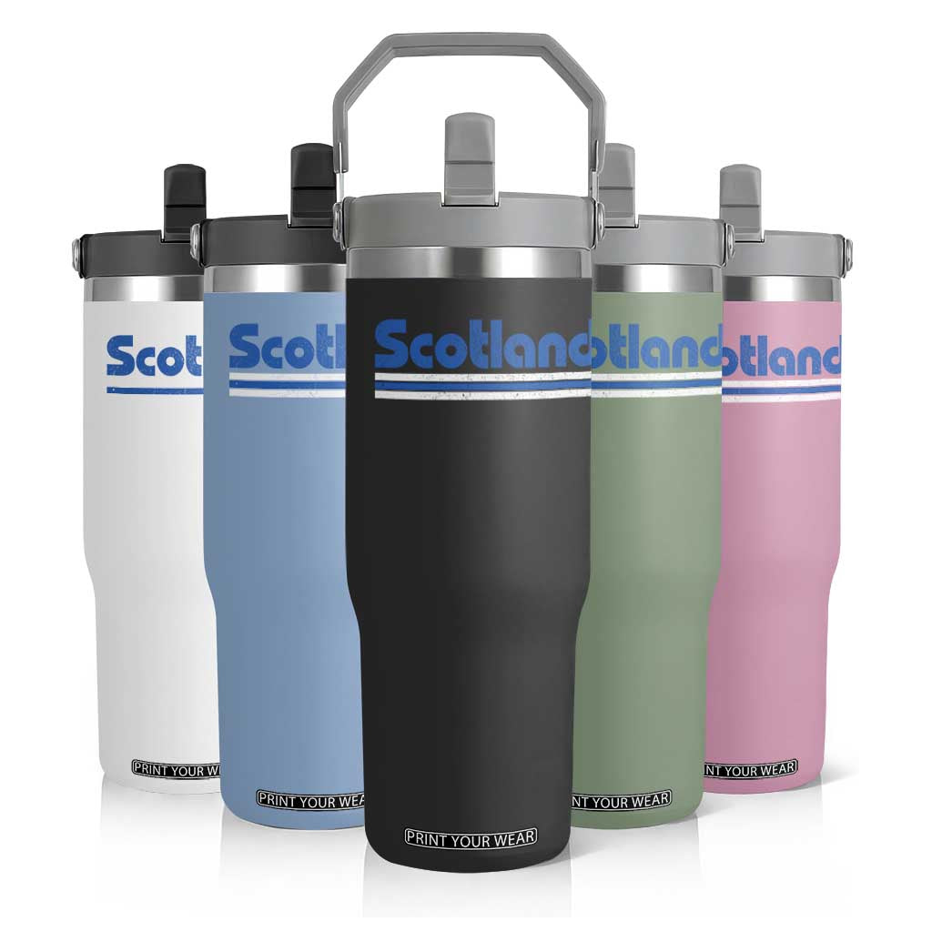 Scotland Scottish Flag Flip Straw Tumbler SCOT Fan Retro Vintage