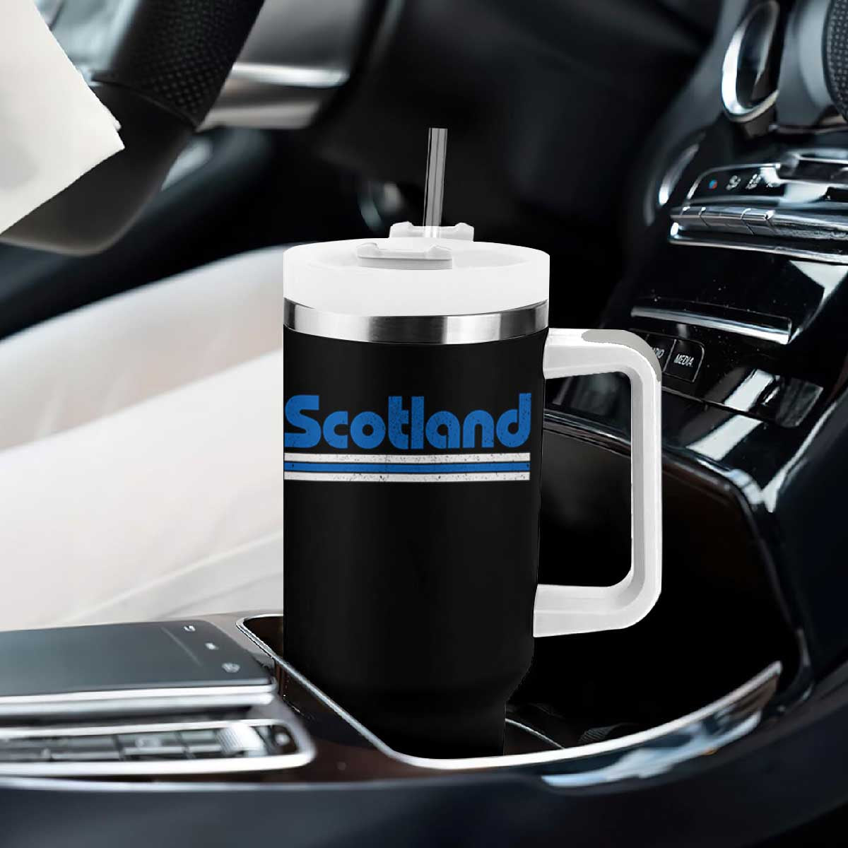 Scotland Scottish Flag Tumbler With Handle SCOT Fan Retro Vintage