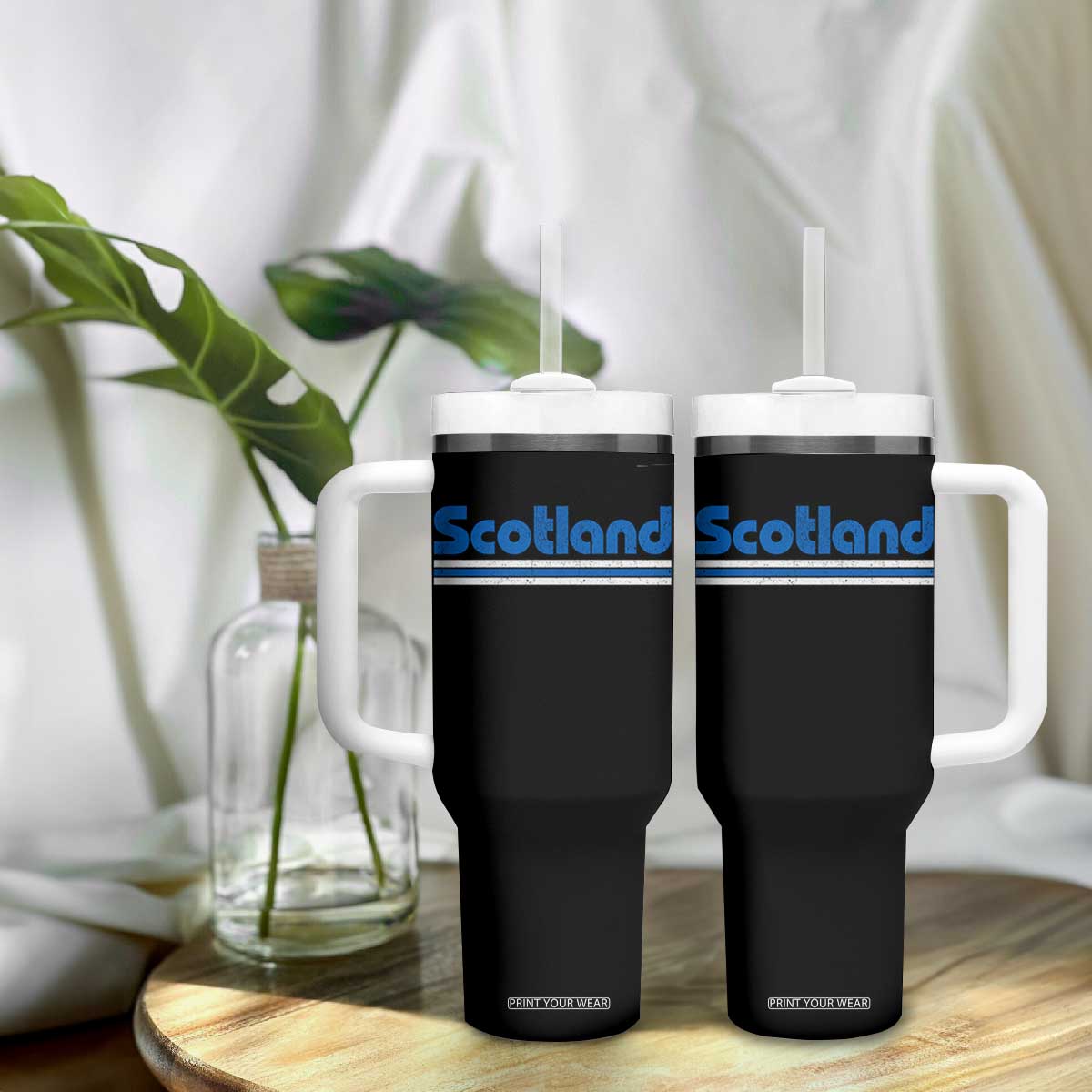 Scotland Scottish Flag Tumbler With Handle SCOT Fan Retro Vintage