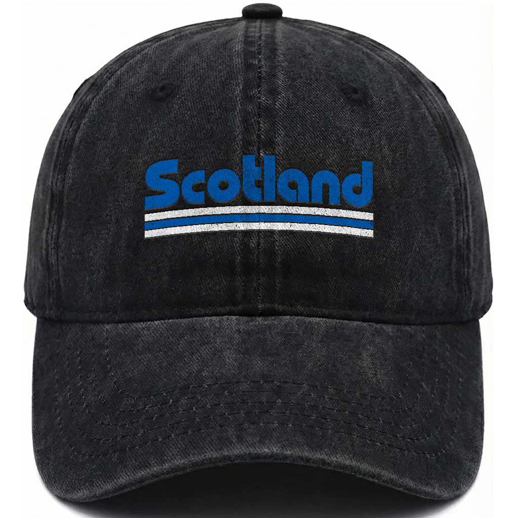 Scotland Scottish Flag Washed Cotton Baseball Cap SCOT Fan Retro Vintage