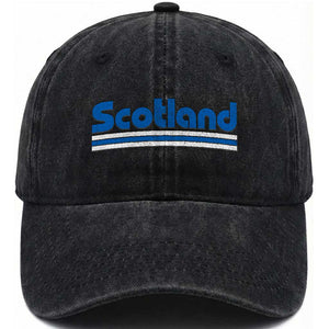 Scotland Scottish Flag Washed Cotton Baseball Cap SCOT Fan Retro Vintage