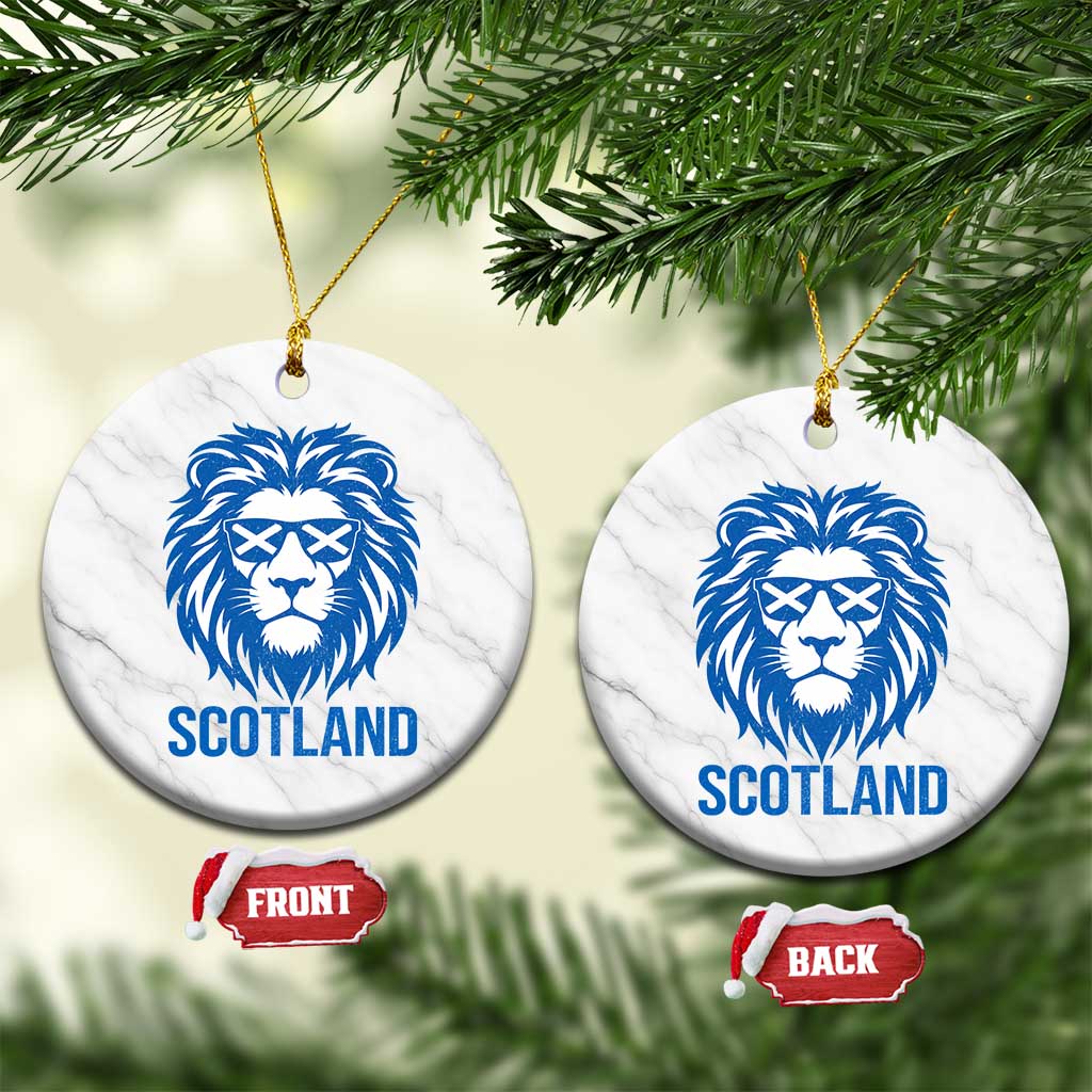 Vintage Scotland Lion Ceramic Ornament Retro SCOT Fan Scottish Flag TS10 1pc White Marble Print Your Wear