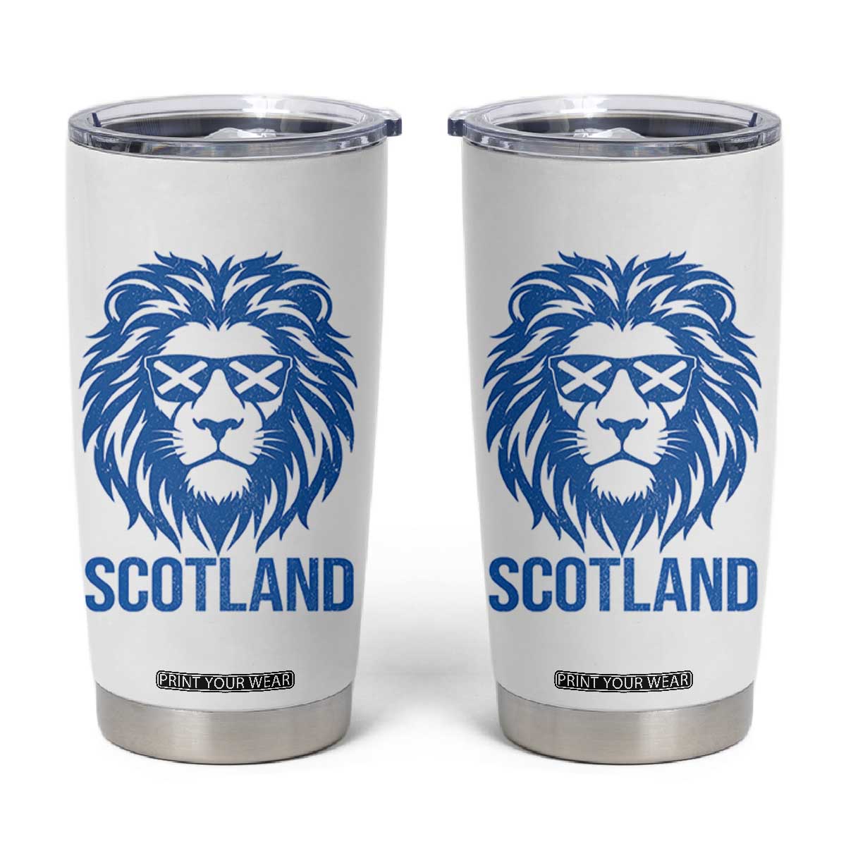 Vintage Scotland Lion Tumbler Cup Retro SCOT Fan Scottish Flag