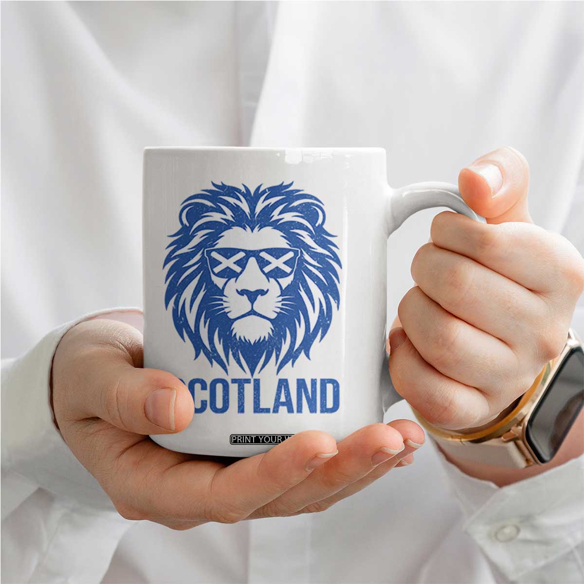 Vintage Scotland Lion Coffee Mug Retro SCOT Fan Scottish Flag