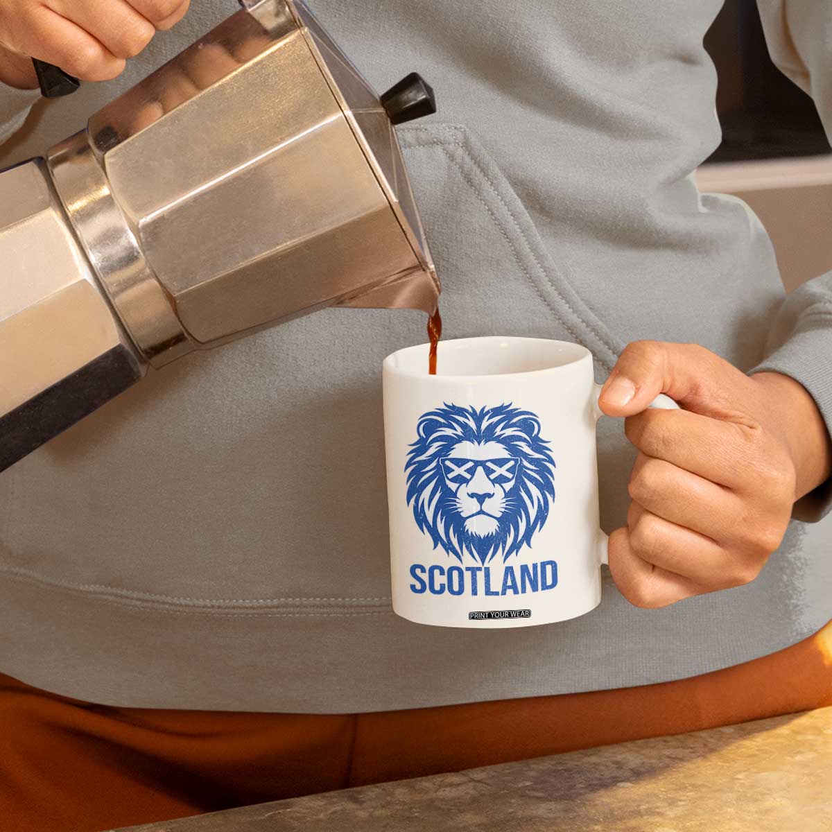 Vintage Scotland Lion Coffee Mug Retro SCOT Fan Scottish Flag