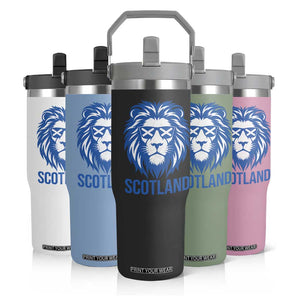 Vintage Scotland Lion Flip Straw Tumbler Retro SCOT Fan Scottish Flag