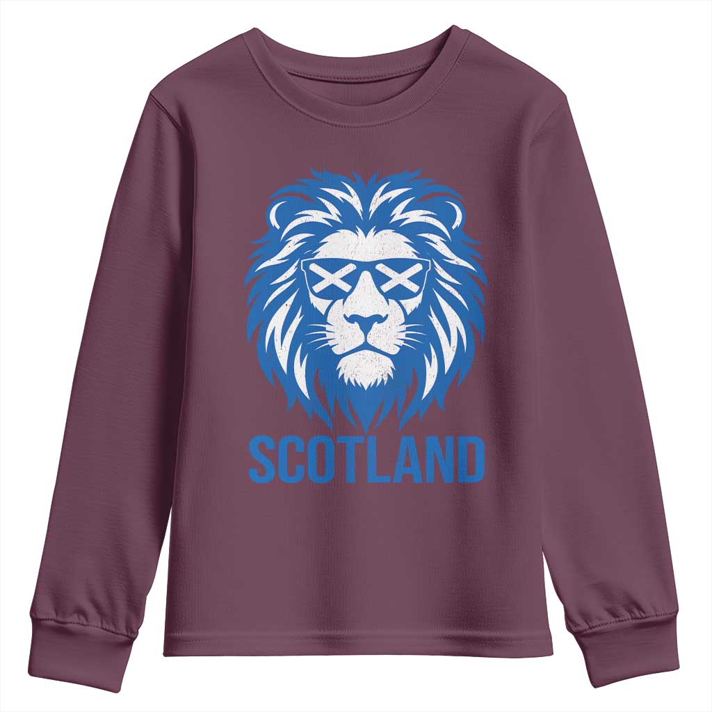 Vintage Scotland Lion Youth Sweatshirt Retro SCOT Fan Scottish Flag