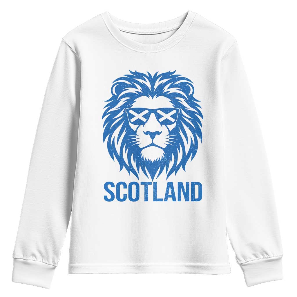 Vintage Scotland Lion Youth Sweatshirt Retro SCOT Fan Scottish Flag TS10 White Print Your Wear