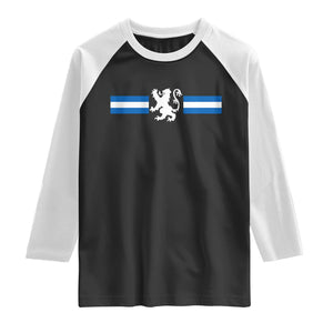 Scotland Lion Raglan Shirt Retro Scottish Flag SCOT