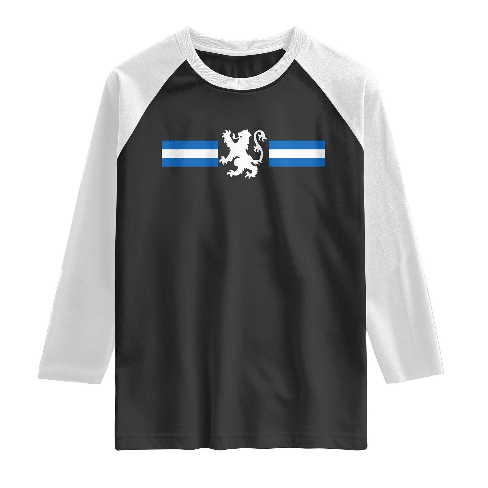 Scotland Lion Raglan Shirt Retro Scottish Flag SCOT TS10 Black White Print Your Wear