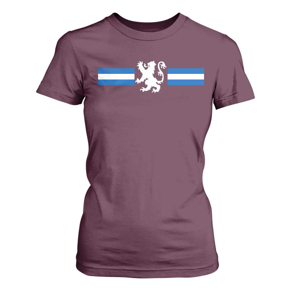 Scotland Lion T Shirt For Women Retro Scottish Flag SCOT