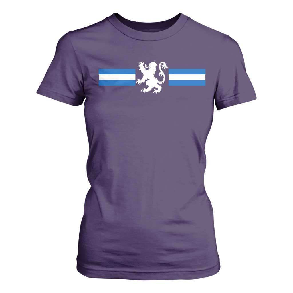 Scotland Lion T Shirt For Women Retro Scottish Flag SCOT