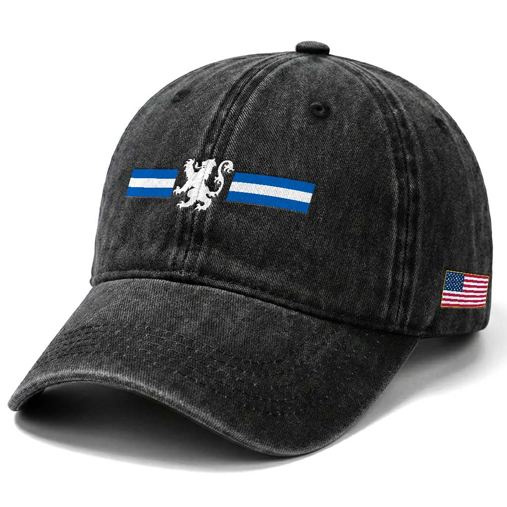 Scotland Lion Washed Cotton Baseball Cap Retro Scottish Flag SCOT