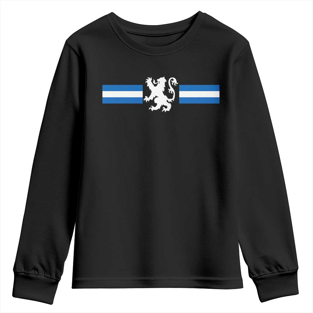 Scotland Lion Youth Sweatshirt Retro Scottish Flag SCOT TS10 Black Print Your Wear