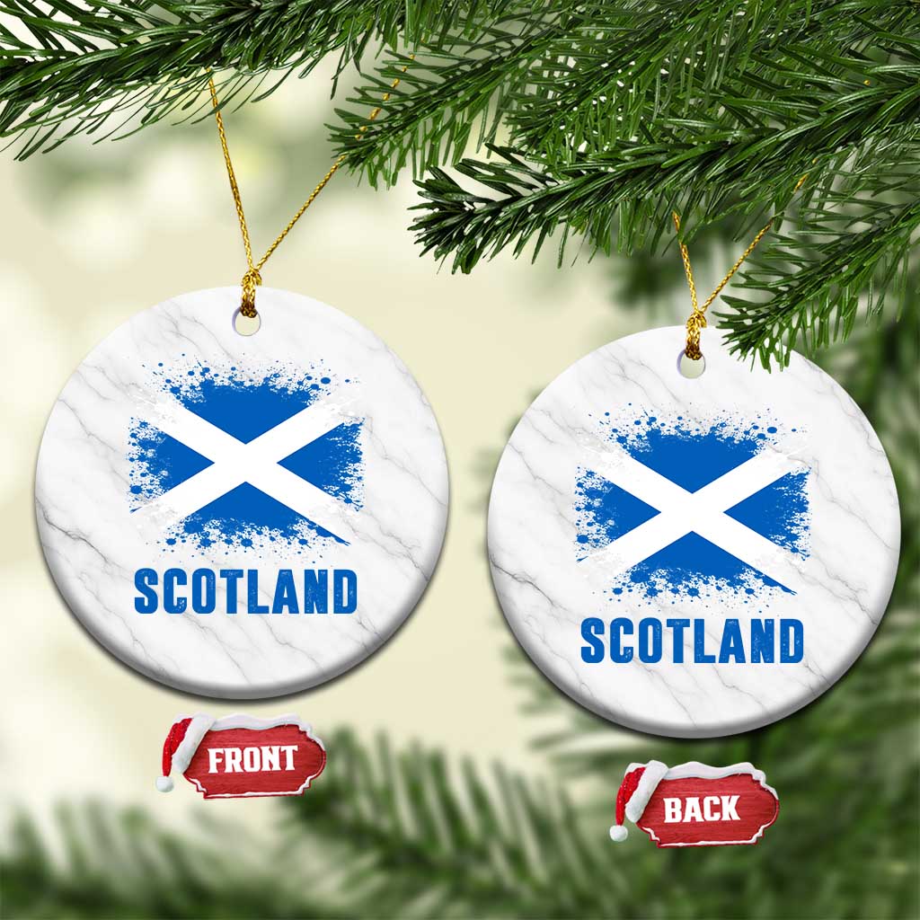 Scotland Ceramic Ornament Retro Vintage Watercolors Sport Scottish Flag SCOT TS10 1pc White Marble Print Your Wear