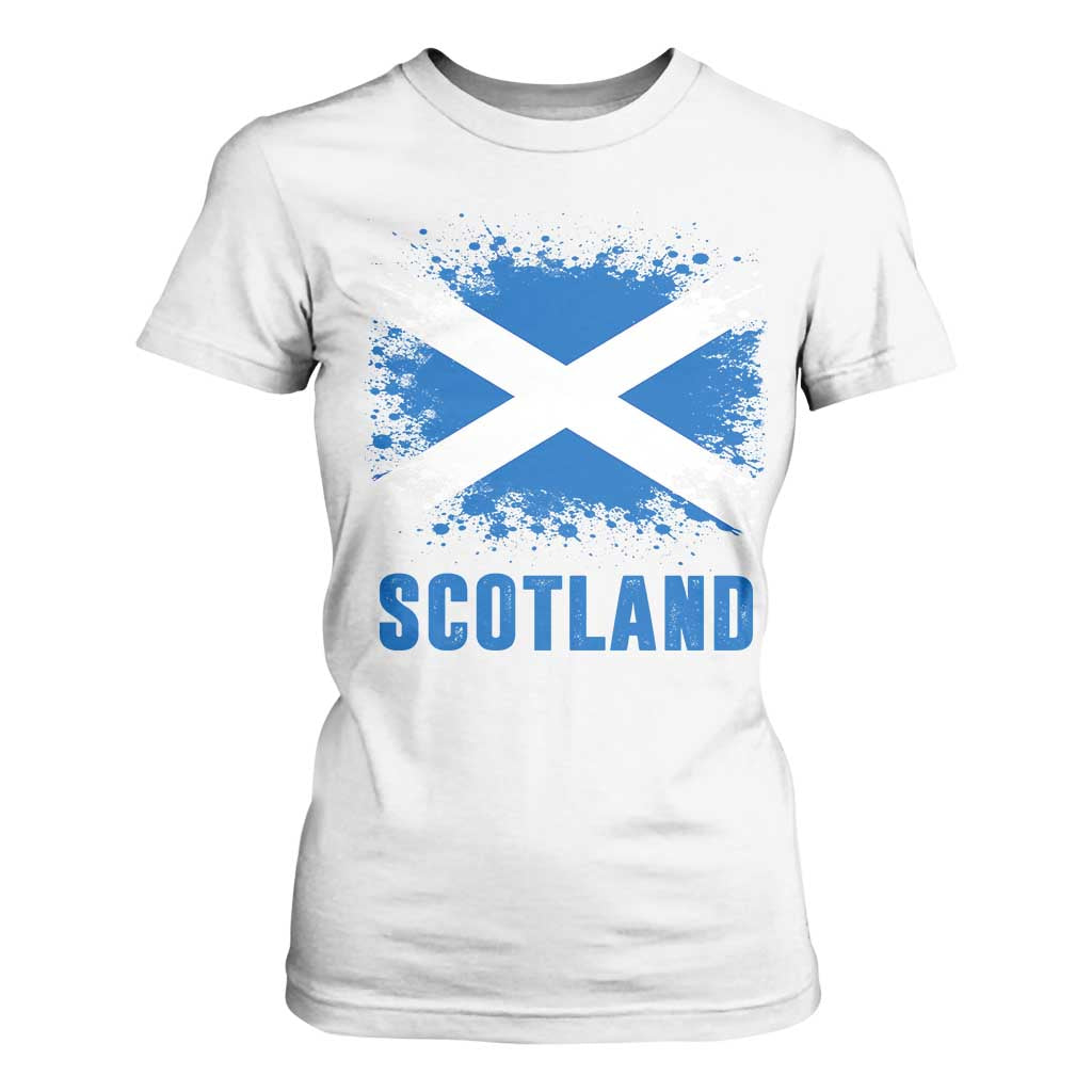 Scotland T Shirt For Women Retro Vintage Watercolors Sport Scottish Flag SCOT