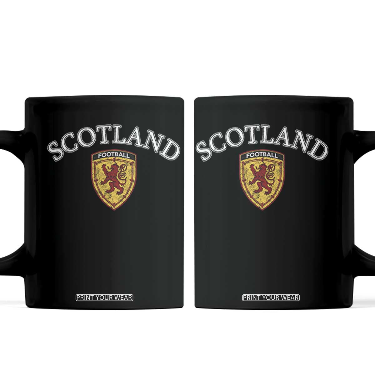 Scotland Soccer Coffee Mug Scottish Rampant Lion Scotland Coat of Arms Banner Football Fan