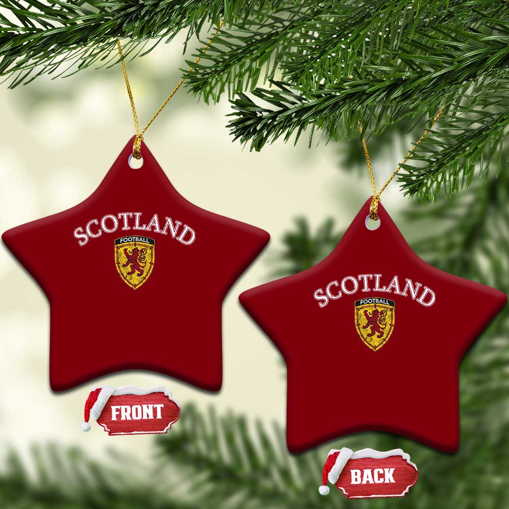 Scotland Soccer Ceramic Ornament Scottish Rampant Lion Scotland Coat of Arms Banner Football Fan