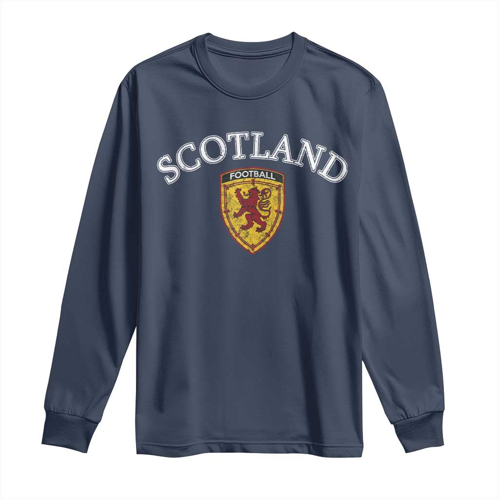 Scotland Soccer Long Sleeve Shirt Scottish Rampant Lion Scotland Coat of Arms Banner Football Fan